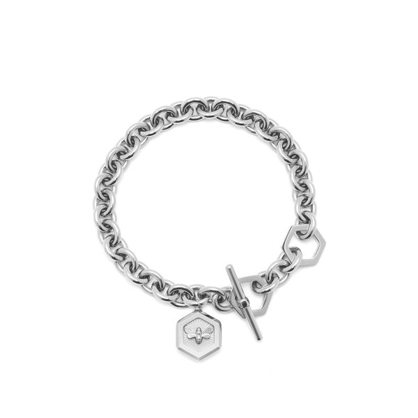 Minima Bee Silver Toggle Bracelet