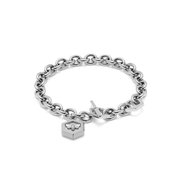 Minima Bee Silver Toggle Bracelet - Image 2