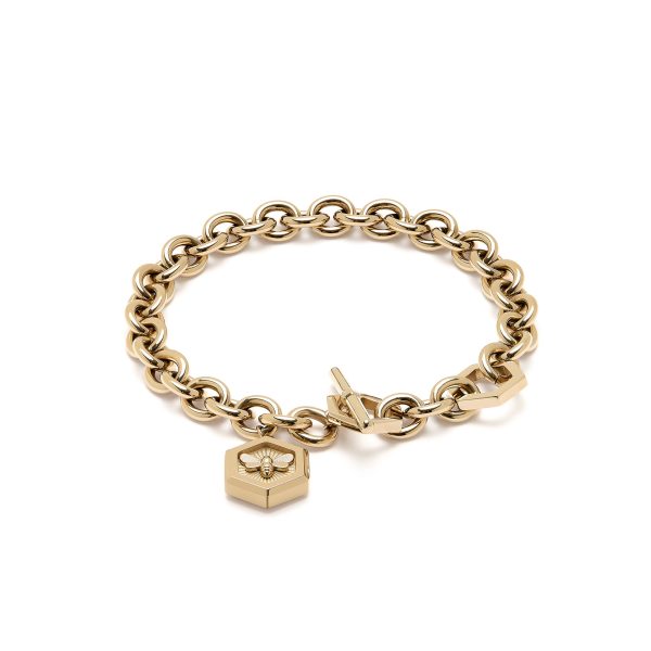 Minima Bee Gold Toggle Bracelet - Image 2