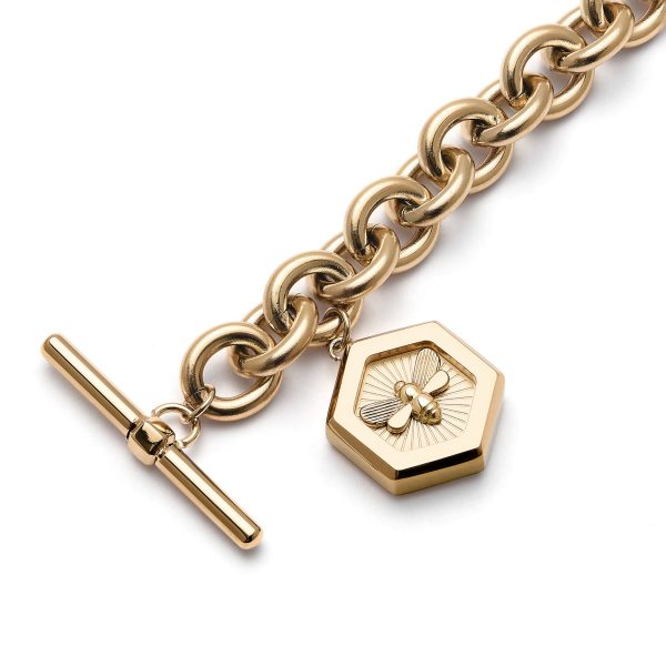 Minima Bee Gold Toggle Bracelet - Image 4