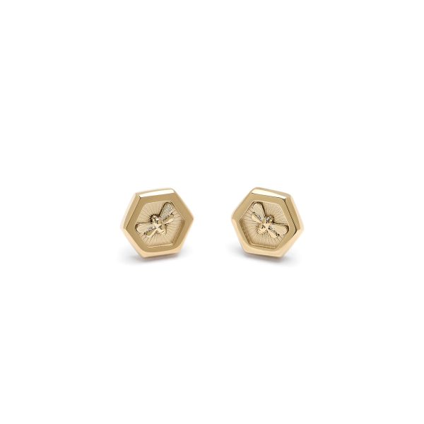 Minima Bee Gold Stud Earrings