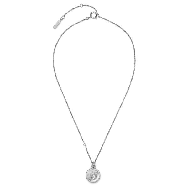 Celestial Sun Silver Tone Pendant Necklace - Image 2