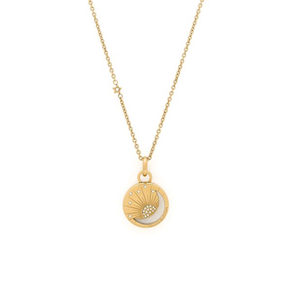 Celestial Sun Gold Plated Pendant Necklace