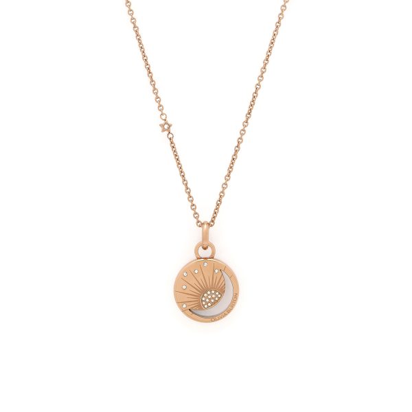Celestial Sun Rose Gold Plated Pendant Necklace