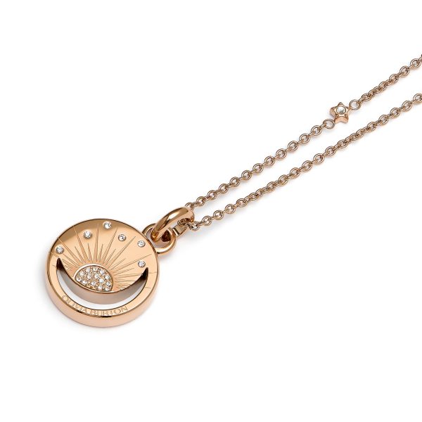 Celestial Sun Rose Gold Plated Pendant Necklace - Image 4