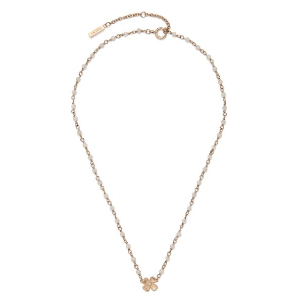 Dogwood Rose Gold Plated Beaded Charm Necklace - Image 2