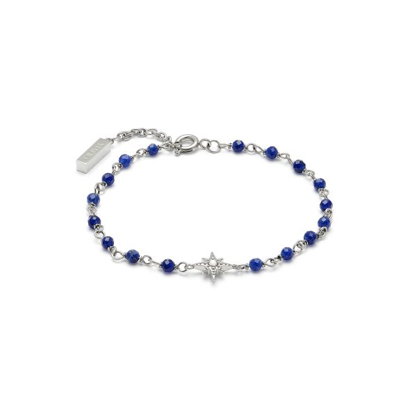 North Star Blue & Silver Tone Beaded Charm Bracelet - Image 2