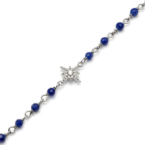North Star Blue & Silver Tone Beaded Charm Bracelet - Image 4