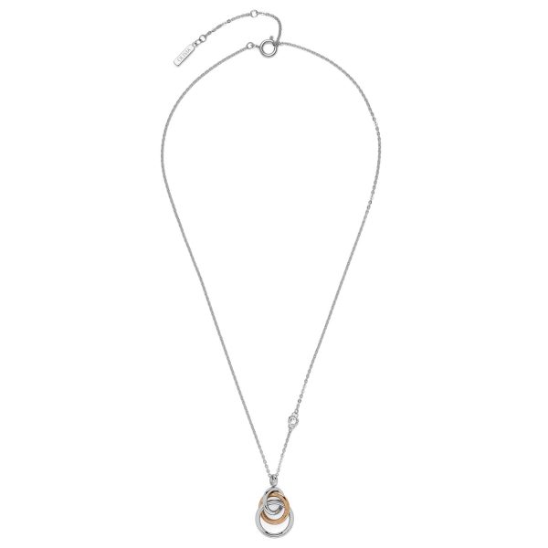 Encircle Silver & Rose Gold Plated Pendant Necklace - Image 2