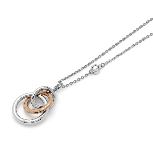 Encircle Silver & Rose Gold Plated Pendant Necklace - Image 4