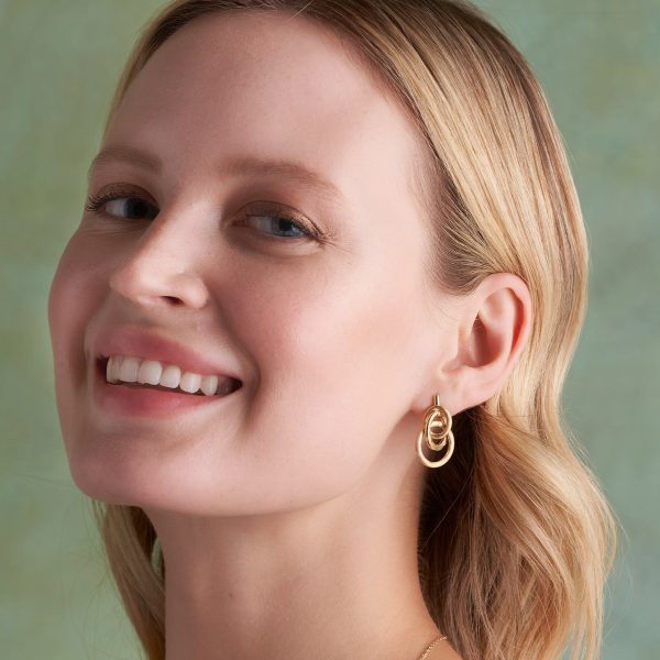 Encircle Gold Plated Earrings - Image 3