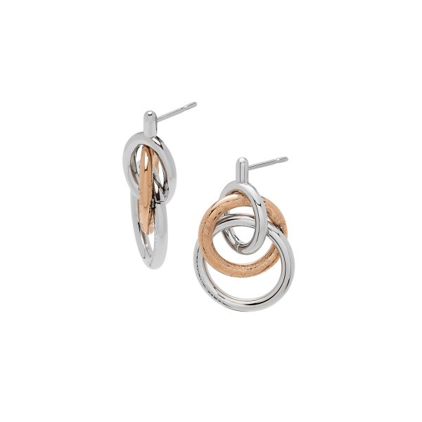 Encircle Silver & Rose Gold Plated Earrings - Image 2