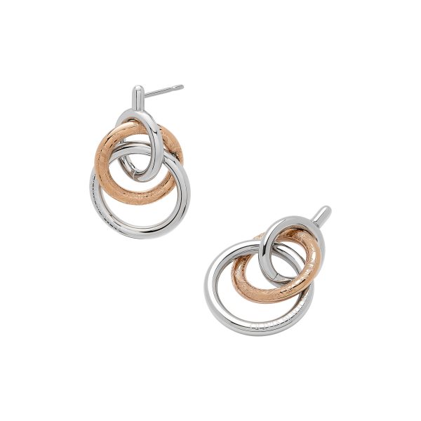 Encircle Silver & Rose Gold Plated Earrings - Image 4