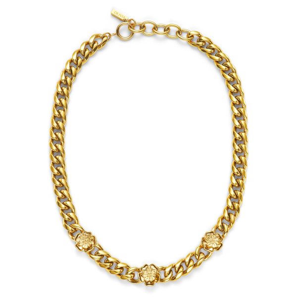 Tudor Rose Gold Plated Link Chain Necklace - Image 2