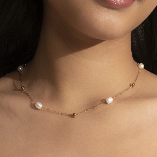By The Sea Pearl Gold Plated Necklace - Image 3