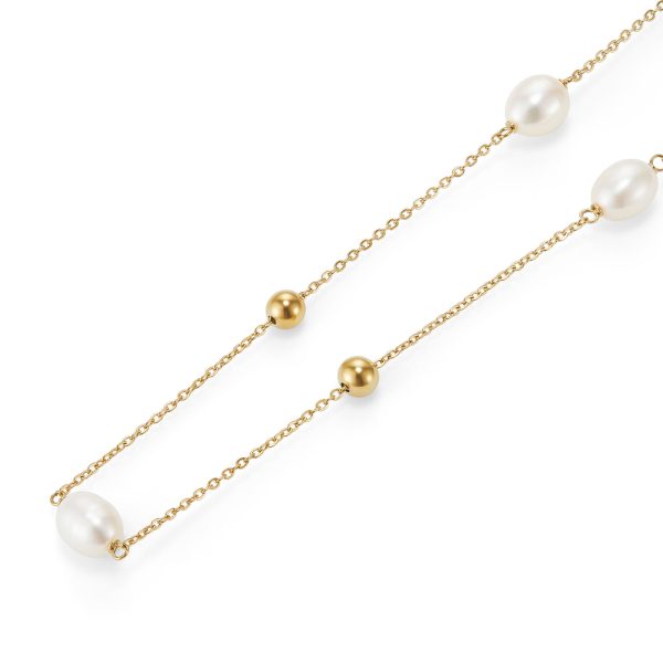 By The Sea Pearl Gold Plated Necklace - Image 4