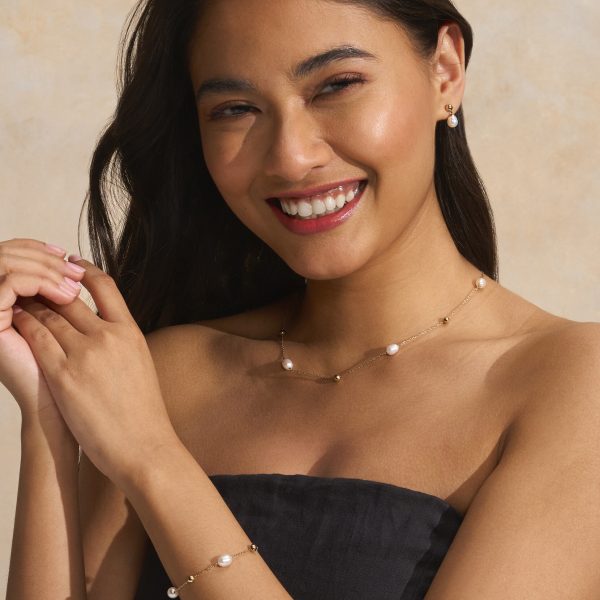 By The Sea Pearl Gold Plated Necklace - Image 5