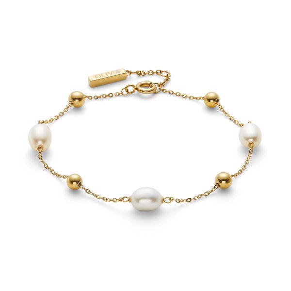 By The Sea Pearl Gold Plated Bracelet - Image 2