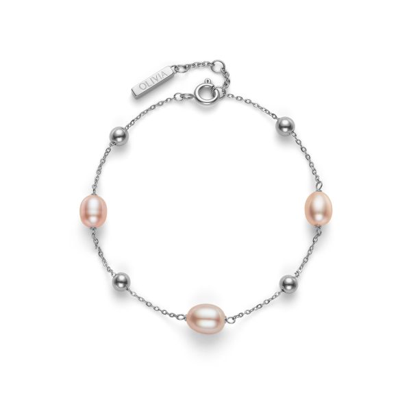 By The Sea Pearl Silver Tone Bracelet