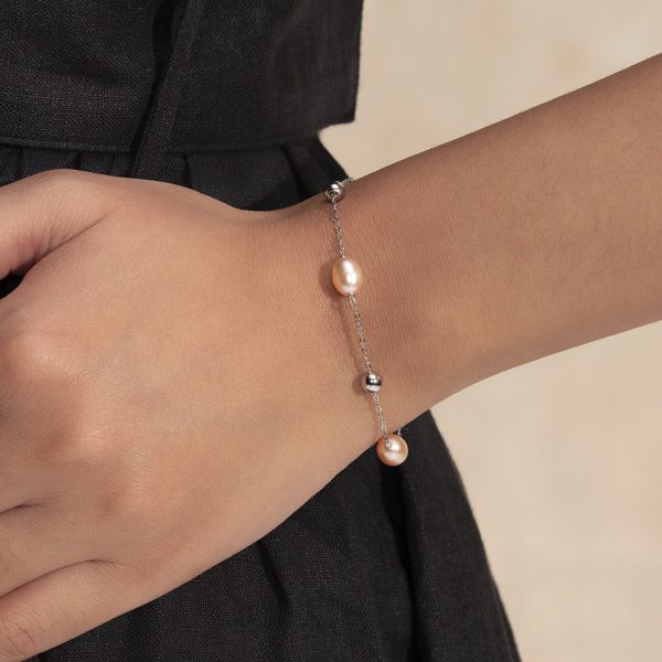 By The Sea Pearl Silver Tone Bracelet - Image 3