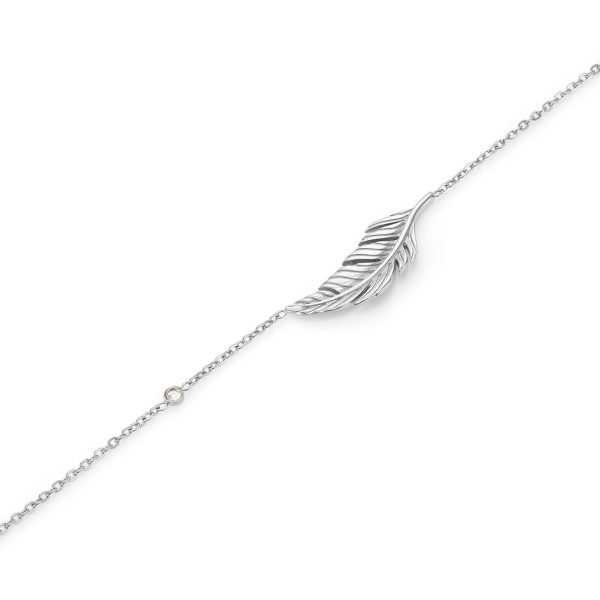 Feather Silver Tone Bracelet - Image 4