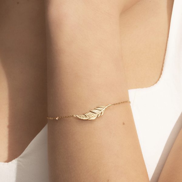 Feather Gold Plated Bracelet - Image 3