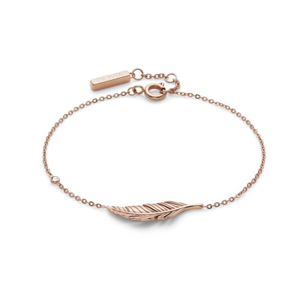 Feather Rose Gold Plated Bracelet - Image 2