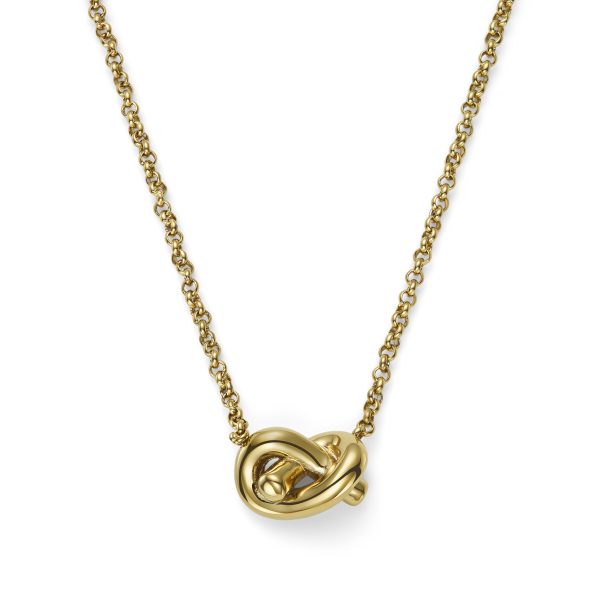Lovers Knot Gold Plated Necklace
