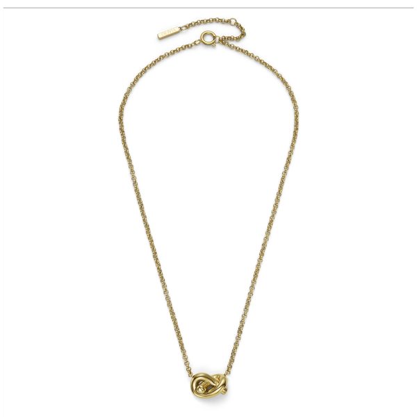 Lovers Knot Gold Plated Necklace - Image 2