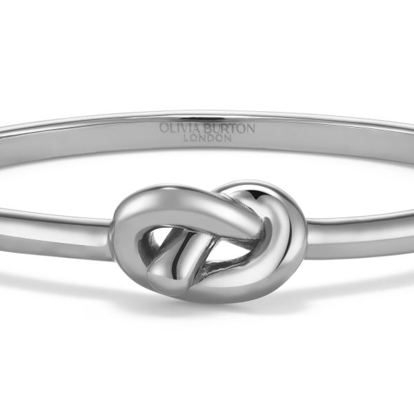Lovers Knot Silver Tone Bangle - Image 4