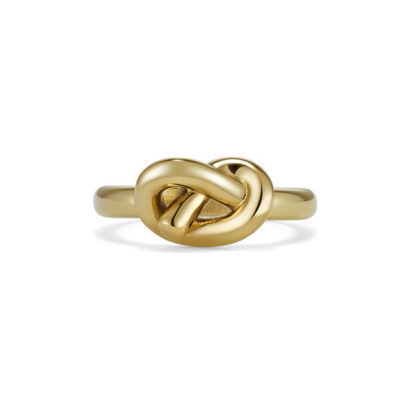 Lovers Knot Gold Plated Ring M