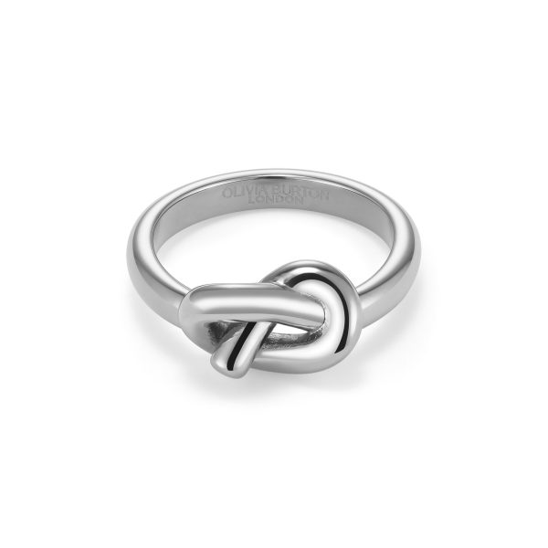 Lovers Knot Silver Tone Ring M - Image 2