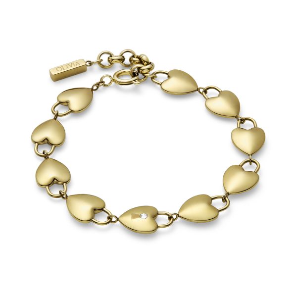 Locked Heart Gold Plated Bracelet - Image 2