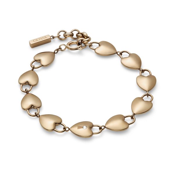 Locked Heart Rose Gold Plated Bracelet - Image 2