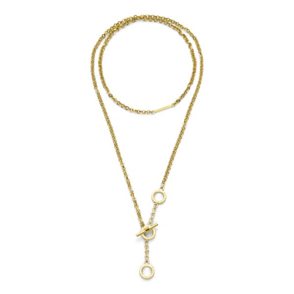 Honeycomb Toggle Gold Plated Necklace - Image 2