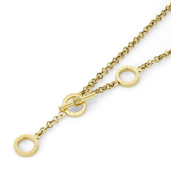 Honeycomb Toggle Gold Plated Necklace - Image 4