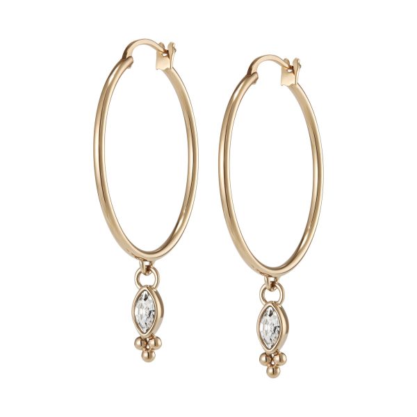 Dainty Rose Gold Plated Hoop Earrings - Image 2