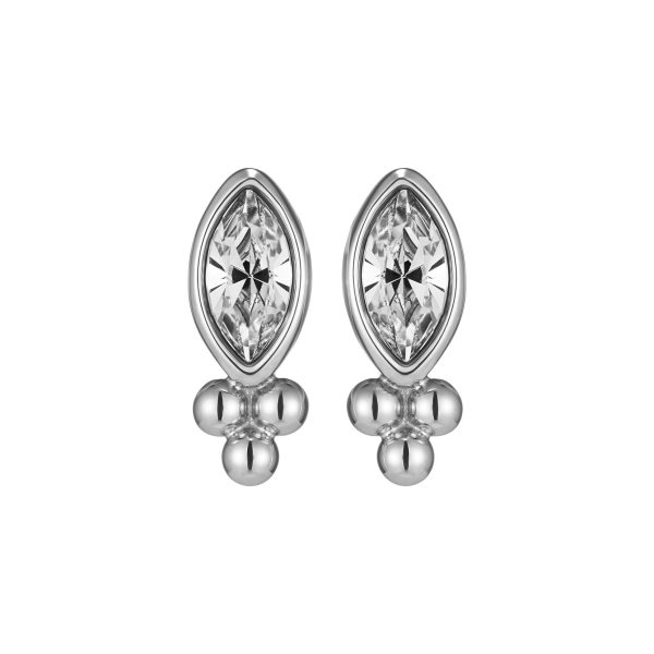 Dainty Silver Tone Stud Earrings