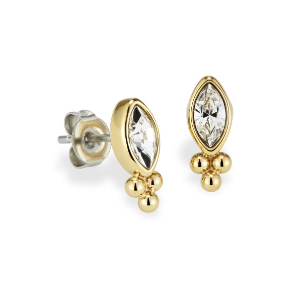 Dainty Gold Plated Stud Earrings - Image 2