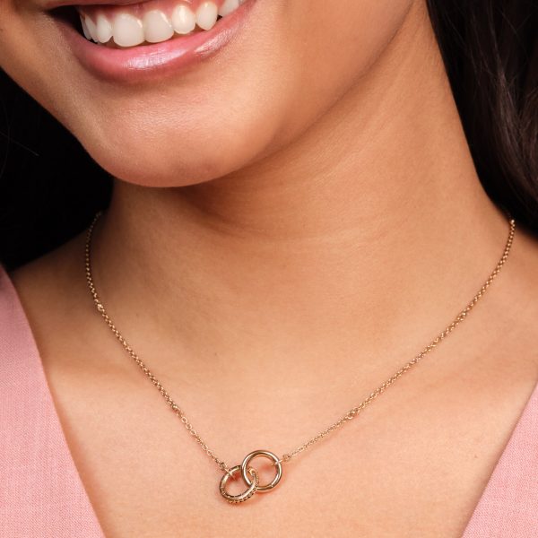 Amity Interlock Rose Gold Plated Necklace - Image 3