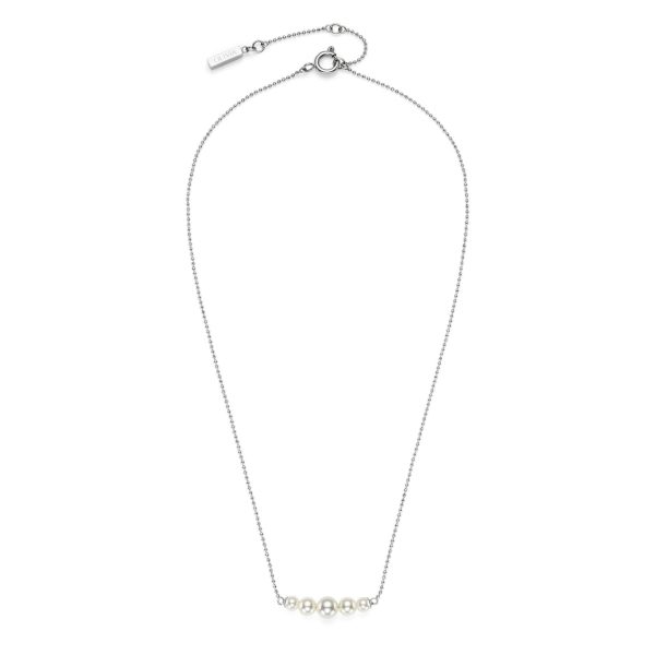 Pearls & Beads Silver Tone Necklace - Image 2