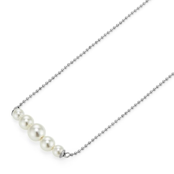 Pearls & Beads Silver Tone Necklace - Image 4
