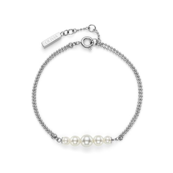 Pearls & Beads Silver Tone Bracelet