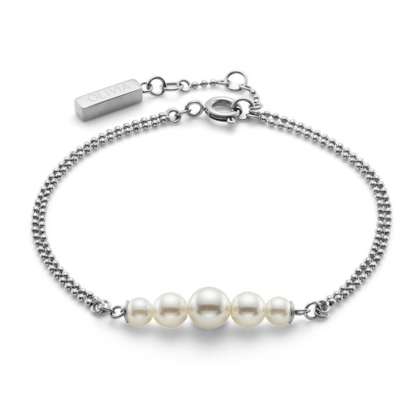 Pearls & Beads Silver Tone Bracelet - Image 2