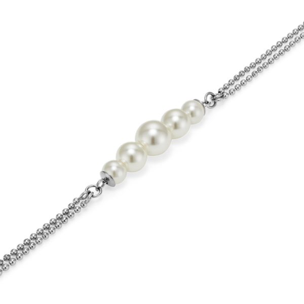 Pearls & Beads Silver Tone Bracelet - Image 4