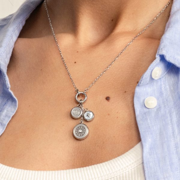 Bee and North Star Silver Tone Charm Necklace - Image 3