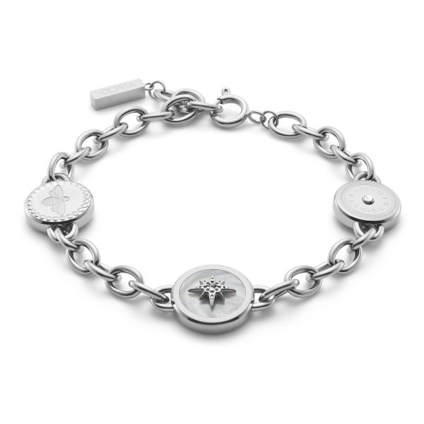 Bee and North Star Silver Tone Charm Bracelet - Image 2