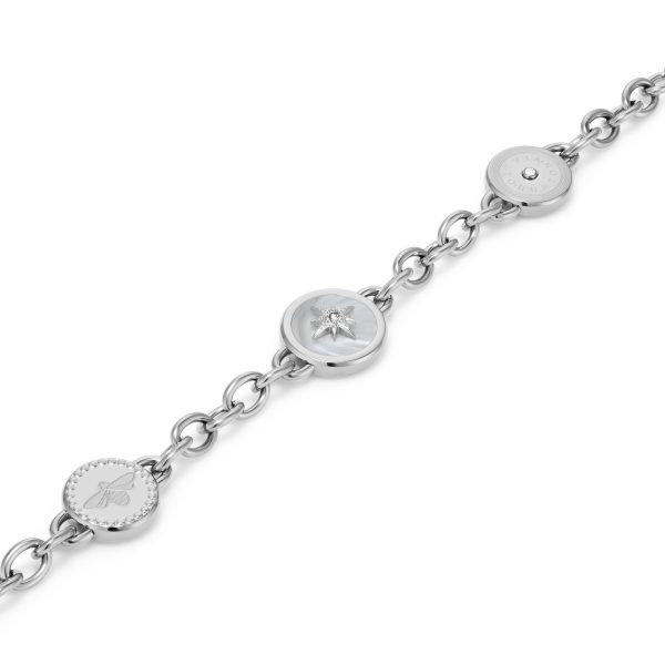 Bee and North Star Silver Tone Charm Bracelet - Image 4