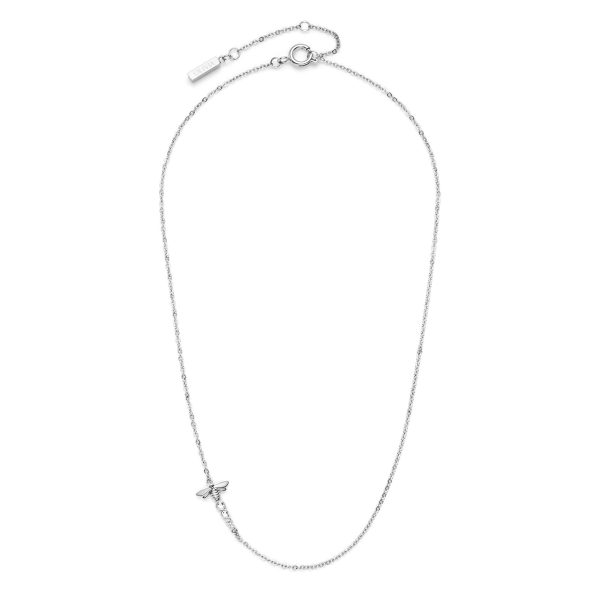 Ever Stacked Bee Silver Tone Stacking Necklace - Image 2