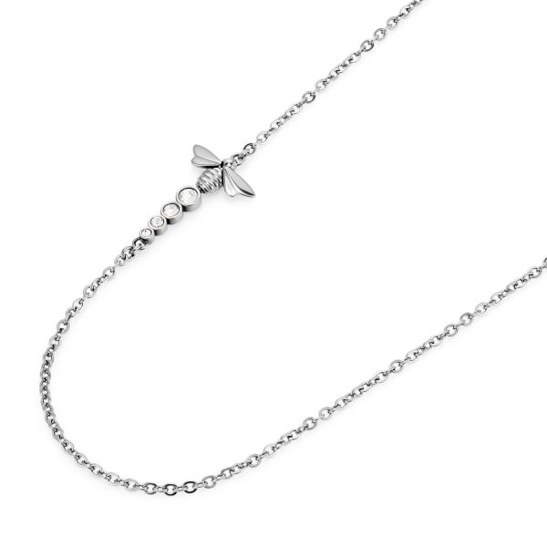 Ever Stacked Bee Silver Tone Stacking Necklace - Image 4